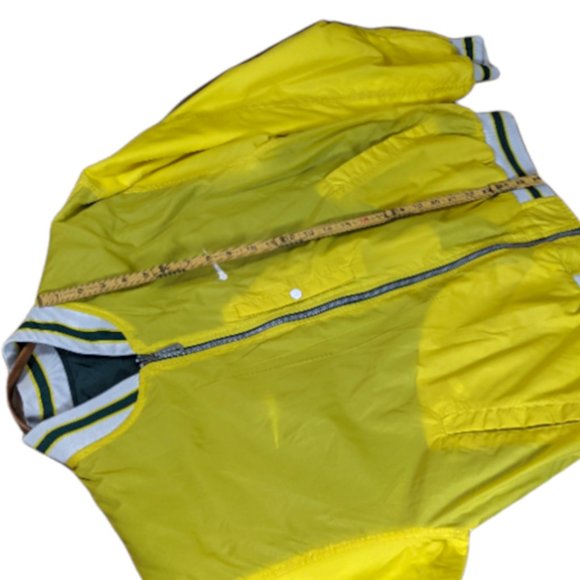 Retro Y2K Nike Varsity Style Reversible Windbreaker Green / Yellow - Large - Picture 14 of 15